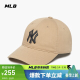 MLB帽子男女情侣棒球帽大标软顶鸭舌帽四季运动帽3ACP6601N-50SAS-F