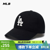 MLB帽子男女情侣棒球帽大标软顶鸭舌帽四季运动帽3ACP6601N-07BKS-F