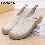 FOOTOPPO一脚蹬休闲鞋女春秋久站软底布鞋女士超轻老北京鞋子妈妈鞋夏季