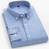 红豆（Hodo）长袖衬衫男纯色全棉尖领扣领男长袖衬衣休闲衬衫