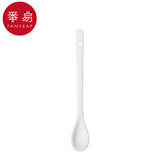 番易长柄搅拌勺A1pl001:调料勺咖啡勺调羹汤匙甜品勺马克杯用酸奶 约17cm陶瓷款1个