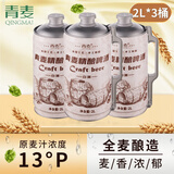 青麦（QINGMAI）精酿原浆啤酒 全麦酿造 扎啤2L桶装拉格黄啤艾尔白啤啤酒 2000mL 3桶 13°P艾尔白啤