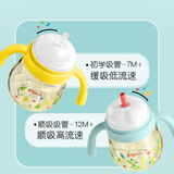 贝亲（Pigeon）贝亲熊猫儿童防呛防漏喝水喝奶吸管杯奶瓶+替换吸管2个 12月+