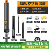 锐能 电烙铁 60W 套装家用维修焊接工具可调温内热恒温焊锡枪电洛铁