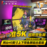 Innocn联合创新 40英寸 IPS 144HZ带鱼屏 双屏显示器 炒股多窗口 期货 剪辑 游戏多开 表格办公显示屏 40英寸准5K/上下屏组合/包含双臂支架