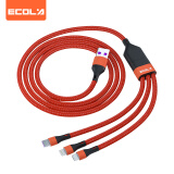 宜客莱（ECOLA）宜客莱数据线一拖三快充线Z32 Z32数据线一拖三