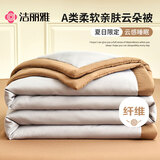 洁丽雅A类面料 可机洗夏被 单人夏季空调被子被芯夏凉被200*230cm 