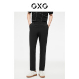 GXG男装  零压裤四面弹休闲裤易打理长裤修身凉感商务夏季 黑色 常规 四面弹凉感 L