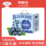 京鲜生 云南蓝莓 大果18mm+ 原箱12盒装 生鲜水果