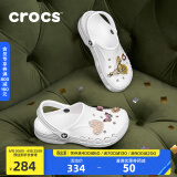 crocs卡骆驰洞洞鞋贝雅男鞋女鞋轻便耐磨一脚蹬拖鞋休闲鞋|10126 白-100 39 (240mm)