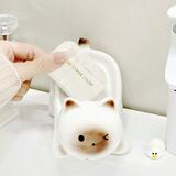 范爷家可爱暹罗猫肥皂盒沥水香皂盒免打孔皂托浴室不积水陶瓷香皂置物架