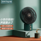 卡蛙（smartfrog）USB小风扇大风力台式桌面扇家用电风扇办公室宿舍小电扇静音卧室摇头手持扇 暗夜绿【8档大风力】