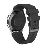 猜那三星Galaxy Watch3 45mm硅胶表带Gear S3 Classic运动S4 46mm腕带 黑色 硅胶表带 大号 L长码