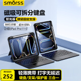 Smorss适用2024款苹果iPad Pro11蓝牙妙控键盘Pro11平板支架保护套壳带iPad笔槽【横竖屏磁吸分离式】