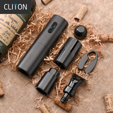 CLITON电动红酒开瓶器自动开红酒器啤酒开瓶倒酒器抽真空酒塞香槟塞6件