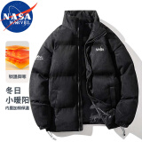 NASA MARVEL棉衣男冬季外套棉服外套加厚立领麂皮绒潮牌宽松百搭情侣装男装