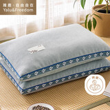 雅鹿·自由自在荞麦枕头100%全荞麦皮荞麦壳枕芯成人男士护颈椎枕头40x70cm浅灰