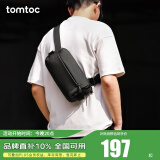 tomtoc胸包男士斜挎包单肩包休闲防水机能时尚Switch收纳包T21S1 性能款 曜石黑