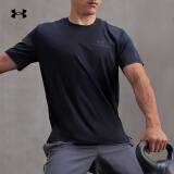 安德玛（UNDERARMOUR）春夏Vanish男子训练运动短袖T恤1383973 黑色001  L