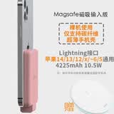 OISLE背夹充电宝适用苹果16三星S24华为P50iphone8Qi无线快接收充迷你小巧便携电池【磁吸Magsafe输入】 粉色Lighting接口苹果14/13/12等