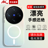 暴走适用vivox200promini手机壳 VIVOX200Promini保护套 MagSafe磁吸硅胶软边磨砂肤感半透渐变防摔壳