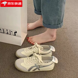 回力四季软底阿甘鞋女2025年新款小白鞋夏季薄款透气德训鞋百搭休闲运动鞋 米银色 单层 【升级版经典款】 38 【建议拍大一码】