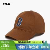 MLB帽子男女情侣棒球帽大标软顶鸭舌帽四季运动帽3ACP6601N-43BRD-F