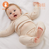 微狮牧尼宝宝保暖内衣套装秋衣秋裤纯棉婴幼儿高腰护肚服儿童分体打底春秋