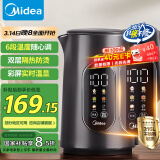 美的（Midea）电热水壶烧水壶316L不锈钢热水壶 1.7升恒温电水壶彩屏触控保温水壶自动断电SHE1750