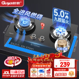 顾家 （Gujia）燃气灶天然气煤气灶双灶具5.2KW大火力家用台式嵌入式两用液化气灶具一级能效猛火灶 【旗舰销冠】聚能九腔-液化气
