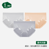 松山棉店兰精莫代尔中腰女内裤【3条装】抗菌薄款贴合不夹臀简约三角内裤 【莫代尔】灰紫+肤色+浅灰 3条 L (推荐110-125斤)