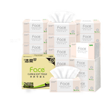 洁柔抽纸 粉Face柔韧3层120抽*24包  亲肤柔软 原生木浆面巾纸 整箱