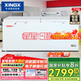 星星（XINGX） 716升 单温大冰柜 卧式双门顶开门 单箱变温冷柜 冷藏冷冻转换柜 BD/BC-716E国家补贴