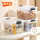禧天龙塑料衣物收纳箱玩具整理箱30L 透明  3个装 不带轮