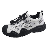 鹿季溯溪鞋女洞洞鞋沙滩鞋涉水鞋休闲鞋户外厚底防滑凉鞋 黑色 37