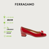 菲拉格慕（Ferragamo）女士Vara蝴蝶结高跟鞋  0591964_1D _ 65/37码 礼物送女友