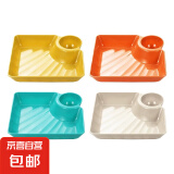 【限时福利】饺子盘家用日式盘子高颜值酱料分离饭盘 【颜色随机】酱料分离饺子盘 1个装