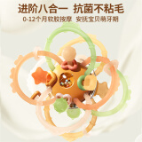 奥智嘉曼哈顿手抓球婴儿玩具0-6个月宝宝安抚摇铃可啃咬牙胶新生儿礼物