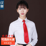 dascenery女士拉链领带正装商务职业学院风自动懒人方便免打易拉得领带女 大红 光面 150-170[38cm]