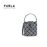 芙拉芙拉（FURLA）CLIO系列 手提单肩包 牛仔蓝色+黑色【礼物】