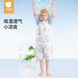 贝肽斯婴儿睡袋防踢被2025新款宝宝一体睡裙纯棉新款后背网眼透气小凉皮