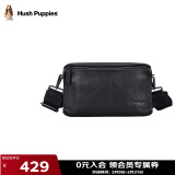 暇步士（Hush Puppies）斜挎包单肩包头层牛皮男大容量复古邮差小挎包休闲简约生日礼物