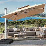 莫 家大型户外遮阳伞庭院伞保安台伞遮阳伞广告伞大太阳伞摆摊罗马伞 特价款【10cm】 3.5米（500斤注水注沙水箱）