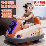 岙贝乐儿童电动车瓦力车宝宝碰碰车小孩电动汽车可坐人四轮玩具电动汽车 橙色:遥控+双驱+6V4A电瓶+音乐