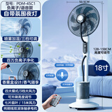 林边喷雾风扇家用落地扇大风力智能负离子净化加湿降温工业水冷雾化扇卧室客厅夜灯氛围落地加湿电风扇 白色18寸智能语音【负离子净化/5L水箱/夜灯】
