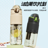 名锐（MINGRUI）母婴级黄金PPSU材质水杯大容量可高温水煮便携男女士饮用运动杯子 【黄金PPSU材质】黑色- 610ml