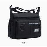 2025大容量男包单肩包耐磨背包多口袋包商务休闲男士斜挎包 款一黑色20*26*9cm