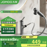 九牧（JOMOO）卫生间全方位漱口洁面抽拉式台盆面盆水龙头枪灰32344-574/HBS2-Z