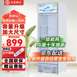 白雪雅竹展示柜冷藏大容量饮料柜冰柜商用保鲜柜超市玻璃门冰箱立式啤酒柜 单门直冷【加深款 】600*630*1950mm