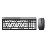 宏碁无线蓝牙键鼠套装 充电鼠标键盘 手机电脑ipad平板通用 键鼠套装 卡槽支架  OKR215灰黑